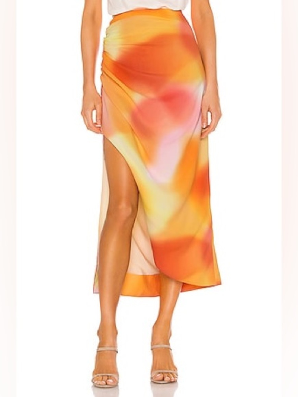 Revolve C/MEO Collective Blindfold Skirt in Vermillion Ombre Size Small
